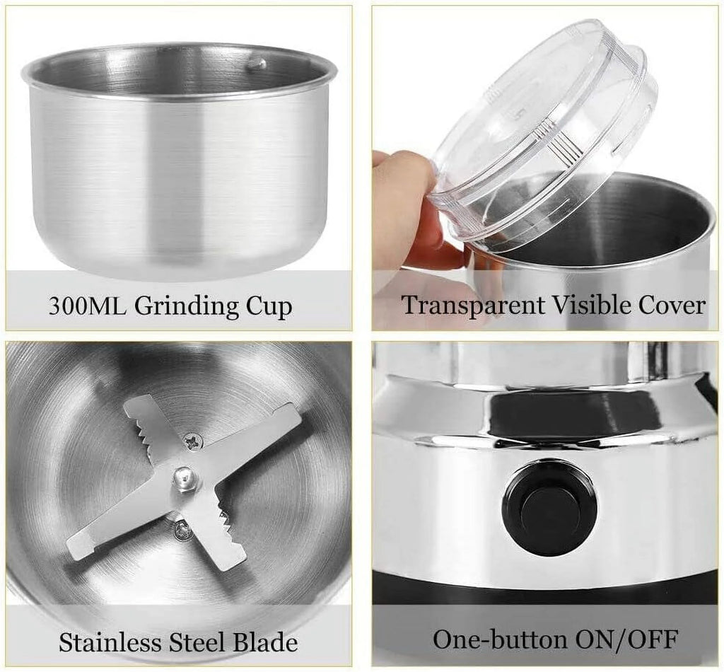 150W Electric Coffee Grinder with 304 Stainless Steel Blade P10768