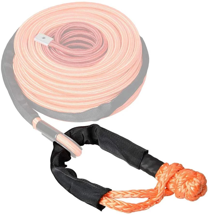 Orange 1/2" Soft Shackle Synthetic Rope with Protective Sleeve S15250