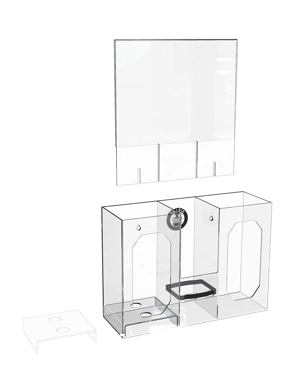 Pack of 2 Wall Mountable Dispenser and Holder A413