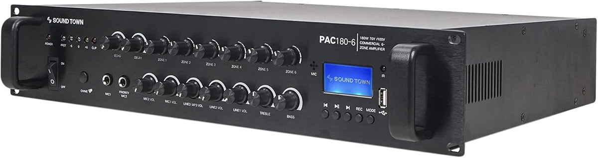 360W 6-Zone 70V/100V Commercial Power Amplifier with Bluetooth M7126
