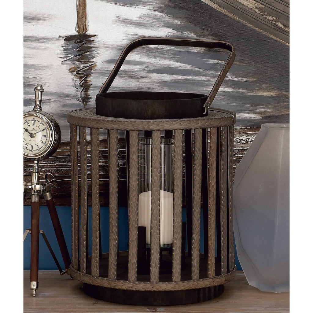 Wood Glass Lantern S2191