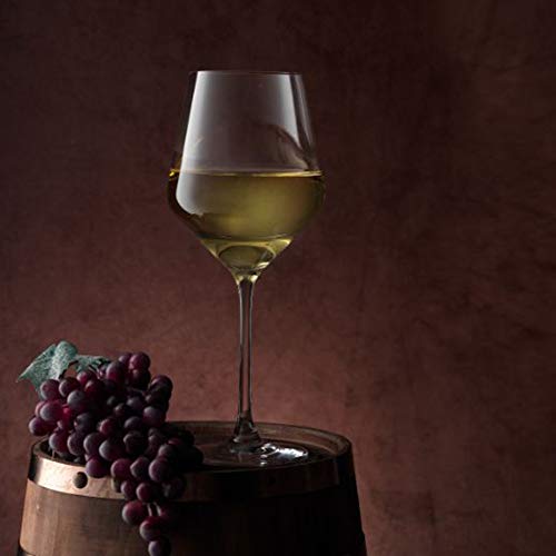 Set of 4 Clear 13.5 oz White Wine Glasses Z545255