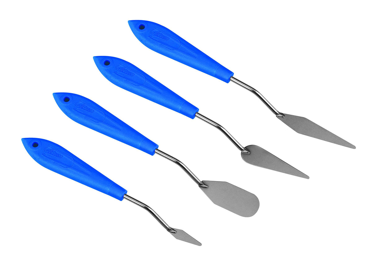Set of 4 Stainless Steel Offset Spatulas Q371038