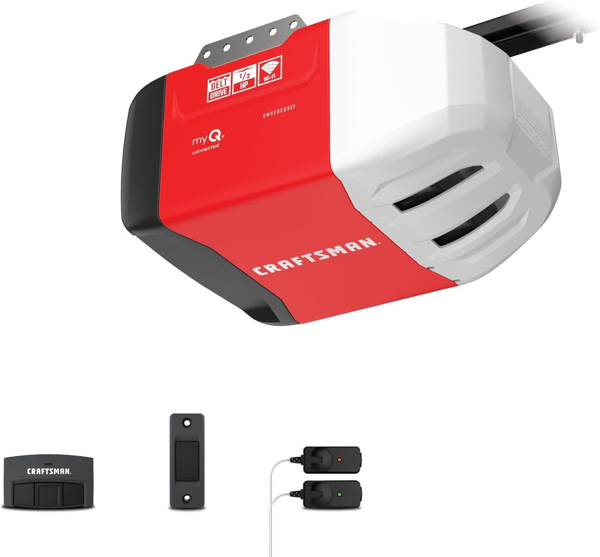 1/2-HP Smart Belt Drive Garage Door Opener H195