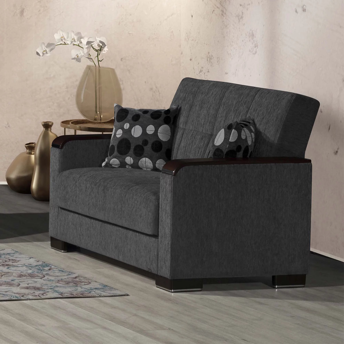 Dark Gray Loveseat F2327