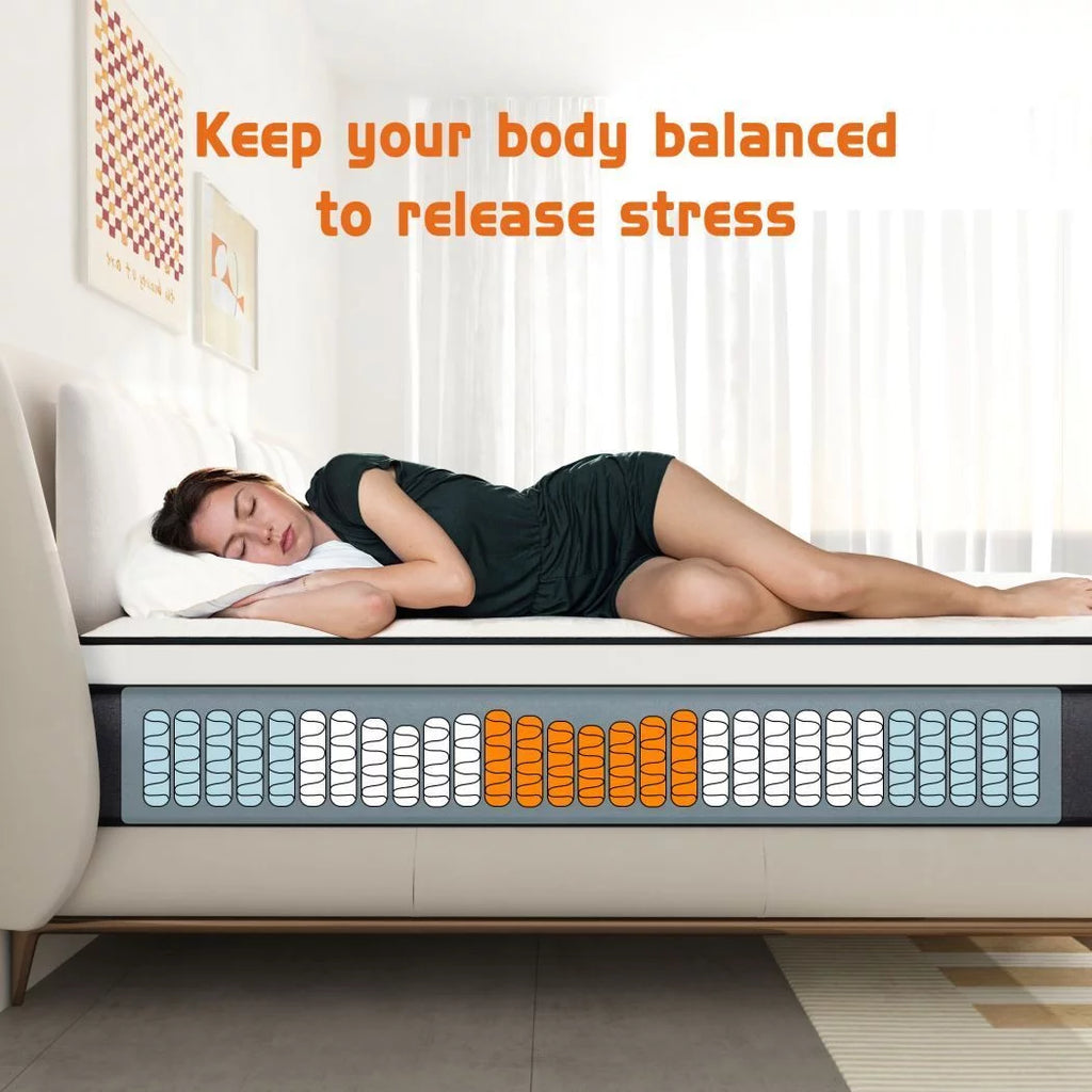 Queen Gel Memory Foam Spring Hybrid Mattress O995