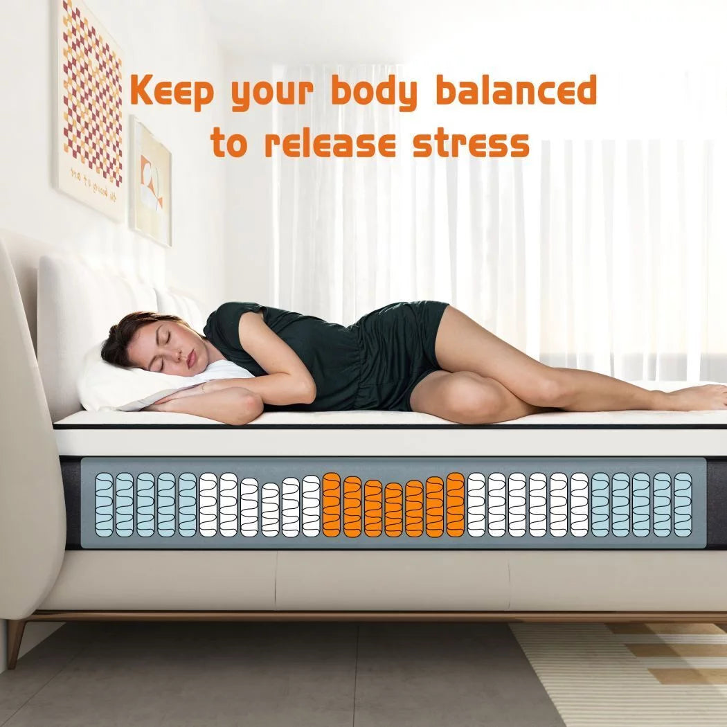 Queen Gel Memory Foam Spring Hybrid Mattress O995