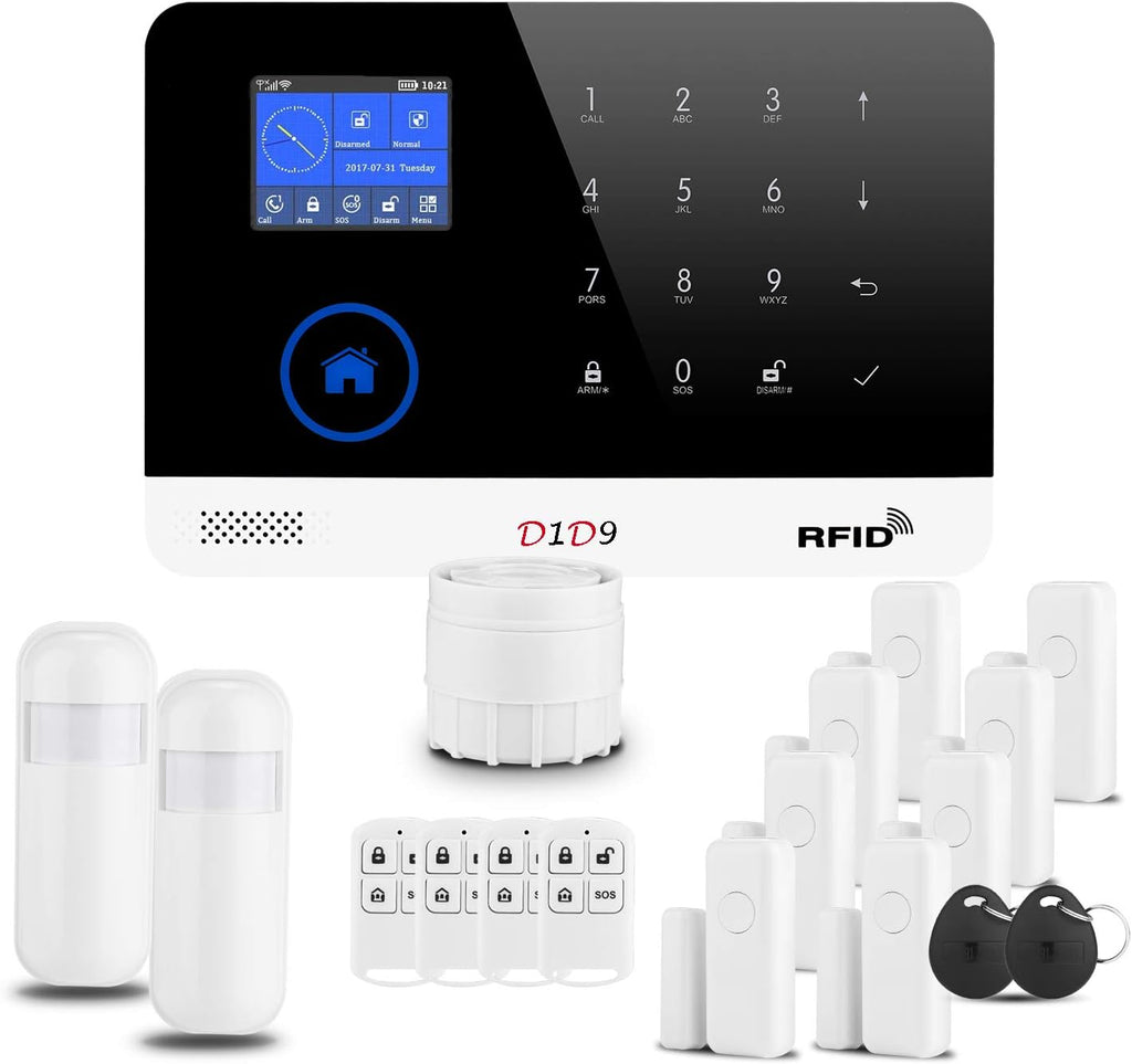 18 pcs 4G WiFi RFID Wireless Home Security Alarm System Kit B9761