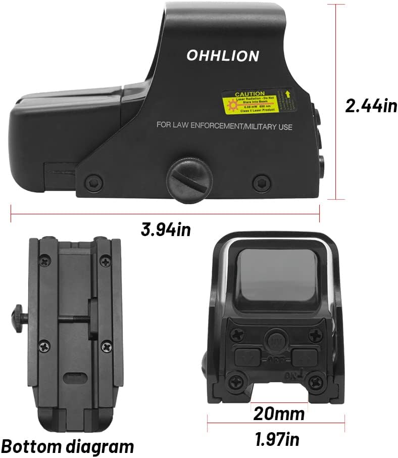 Metal Holographic Bright Green & Red Dot Sight Scope Pack of 2 O288