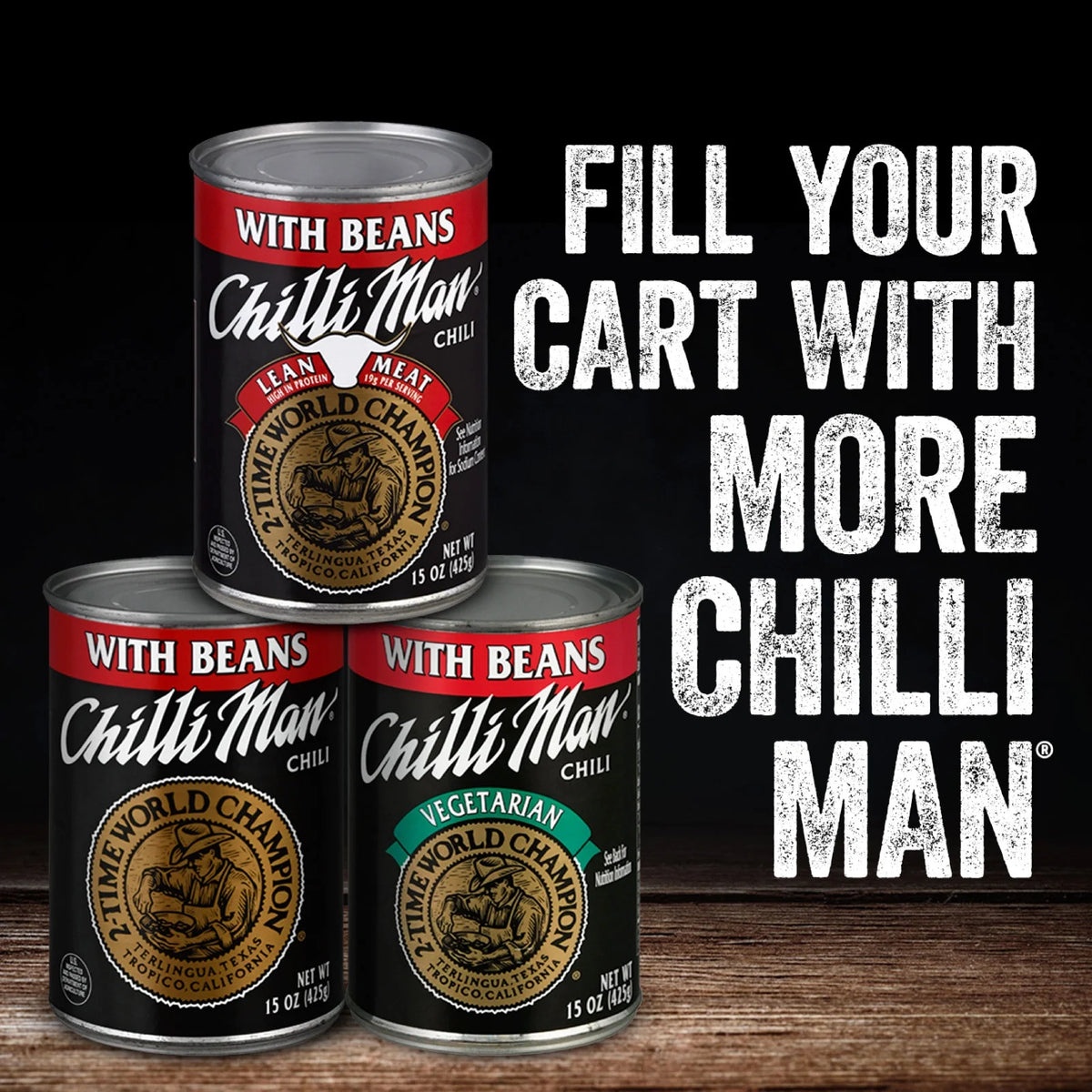 (12 Pack) Canned Vegetarian Chili With Beans, 15 ounce can U69612