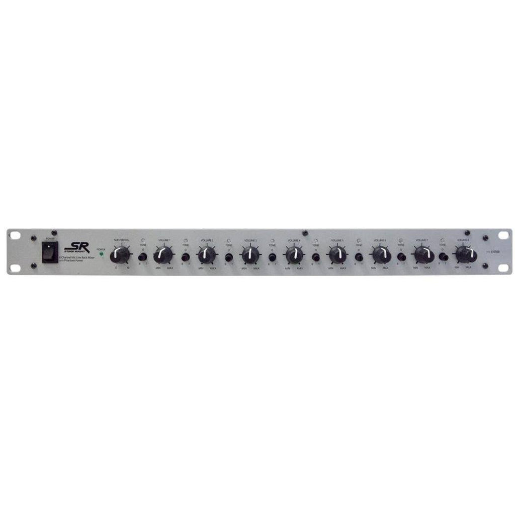 8-Channel 1U Rack Mixer with Phantom Power E239