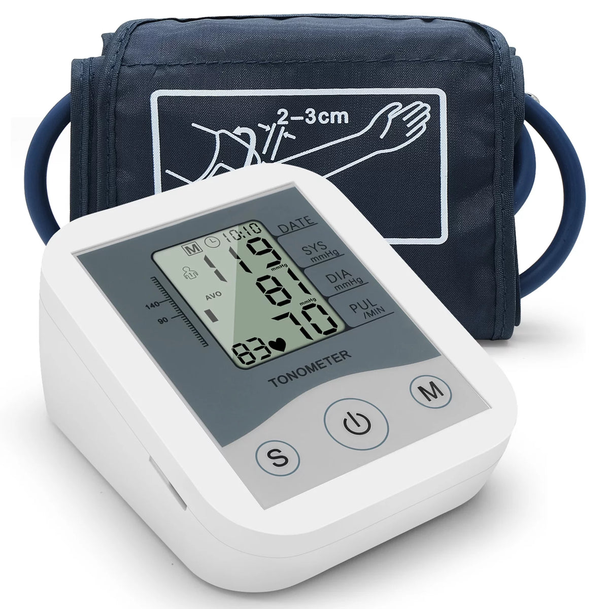 Arm Sphygmomanometer LCD Digital Display Pulse Scanning Oscillometry L73466