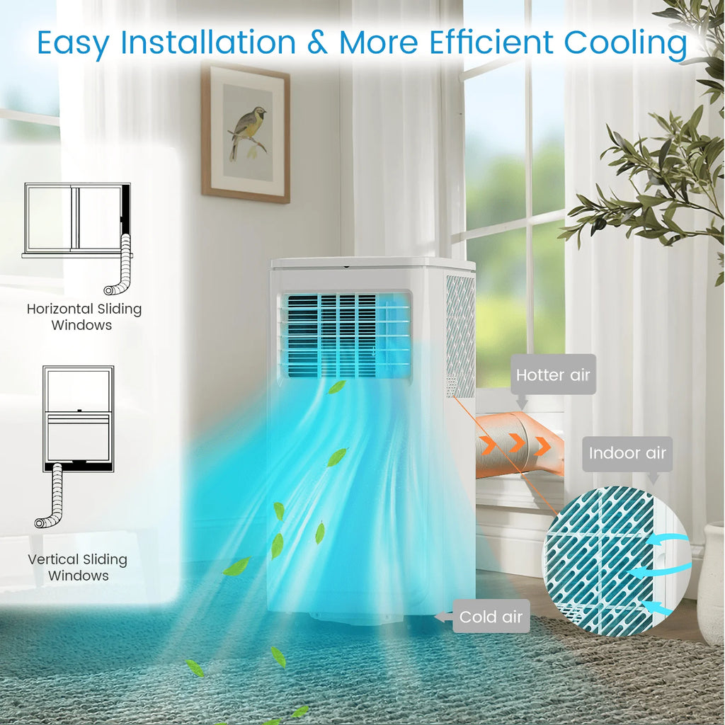 8000 BTU Portable Indoor Air Conditioner with Remote Control L565