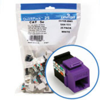 25 Purple Cat 5e Jacks Y393