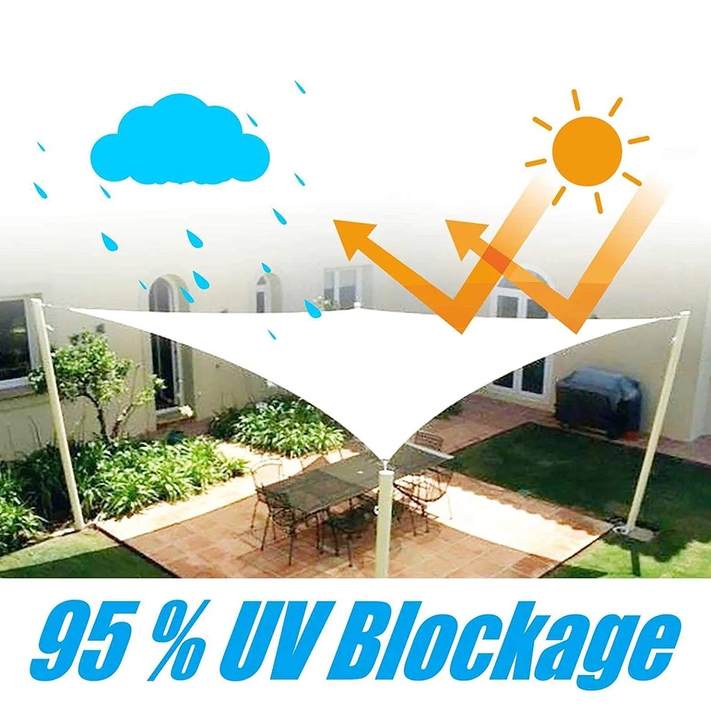 Beige Triangle Waterproof Sun Shade Sail Canopy V914219