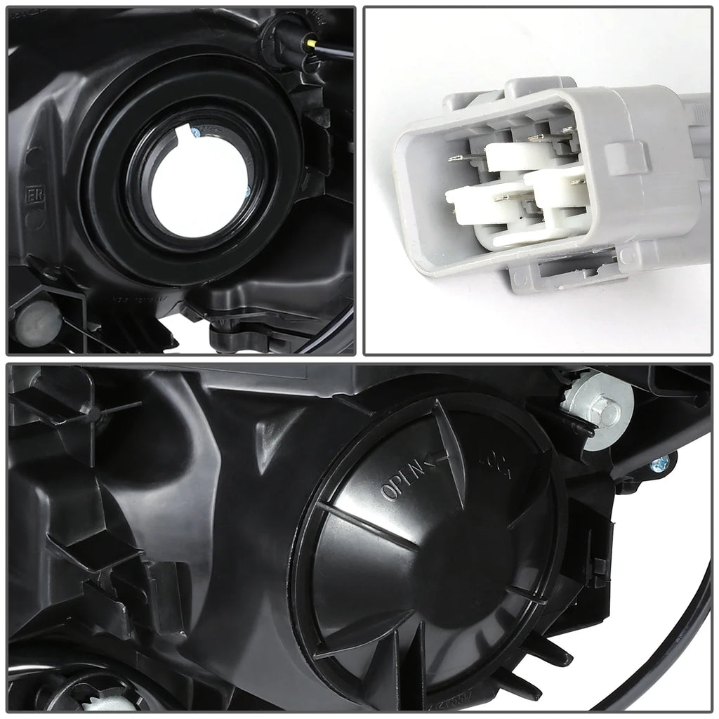 Pair Projector Headlight Chrome Housing Clear Side Headlamps Left + Right G944841