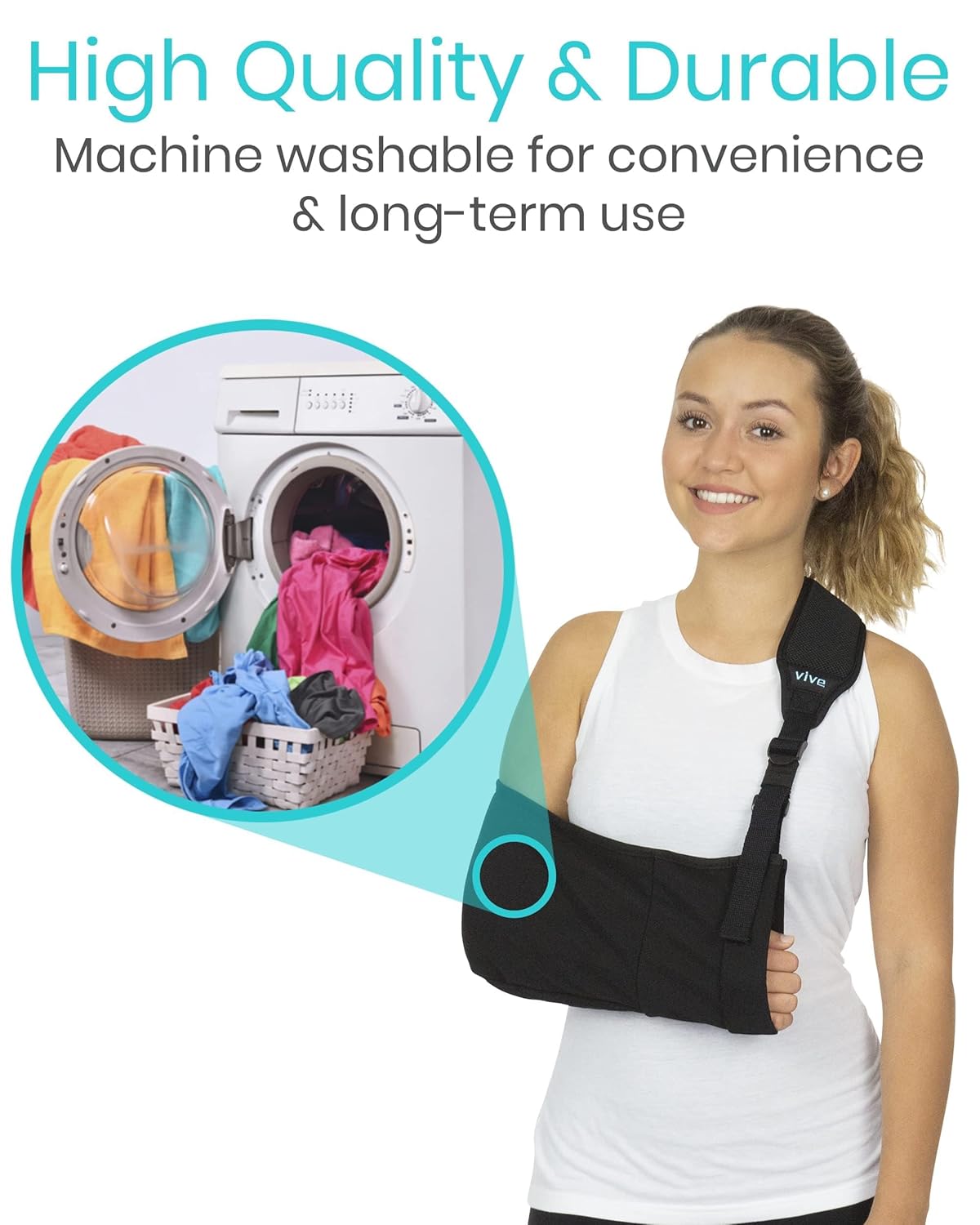 Adjustable Padded Arm Sling (Black) A8074
