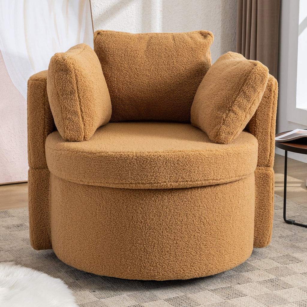 Brown Swivel Storage Chair L46712