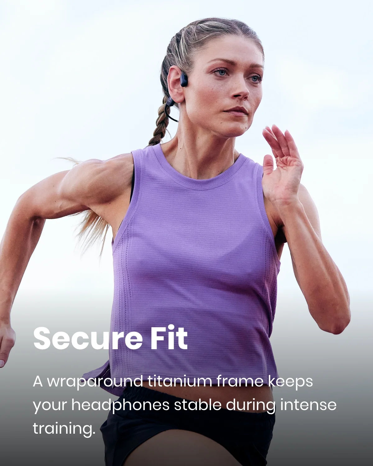 Black Bone Conduction Open Ear Bluetooth Headphones A35689