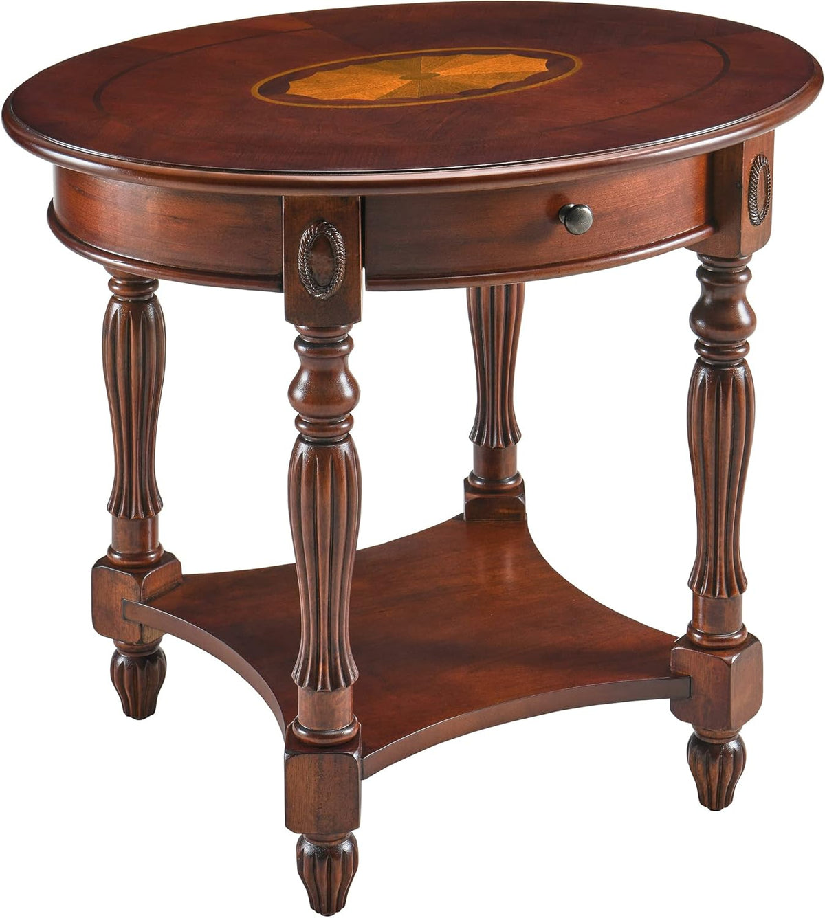 Solid Wood End Table with Storage Shelf Q232727