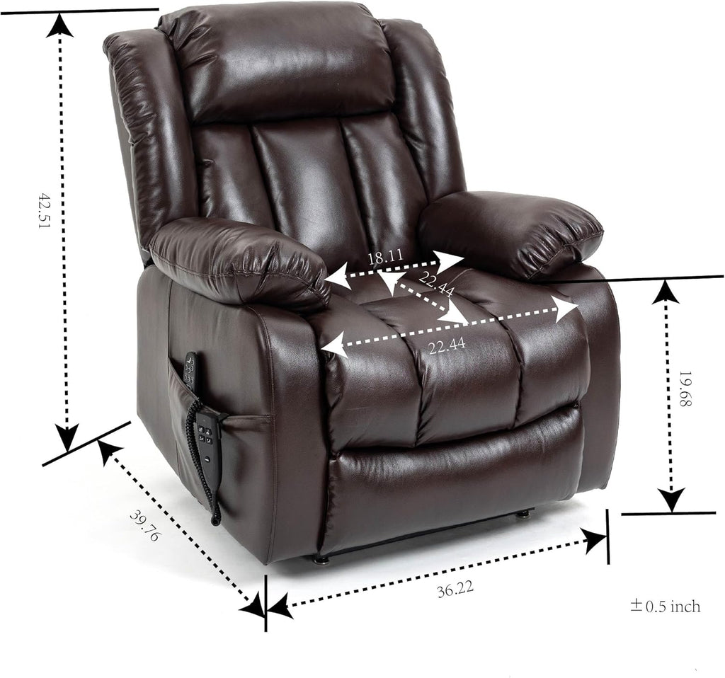 Dual Motor Electric Power Lift Recliner Chair with Massage and Heat P778