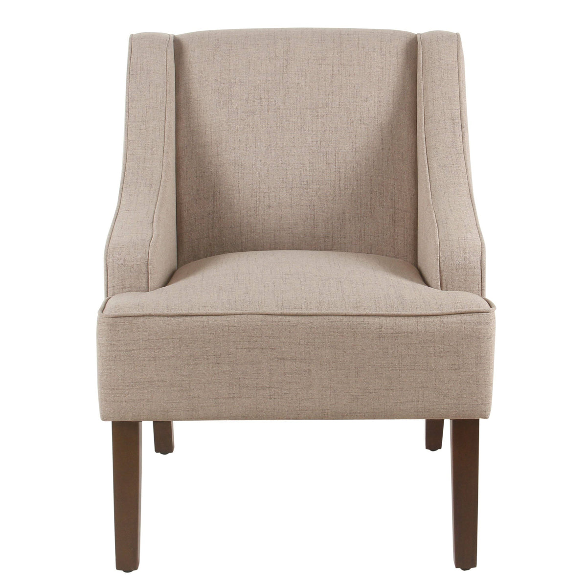Tan Swoop Arm Accent Chair T2625