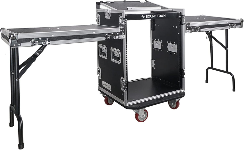 14U PA DJ Rack/Road ATA Case with 11U Slant Mixer Top J939