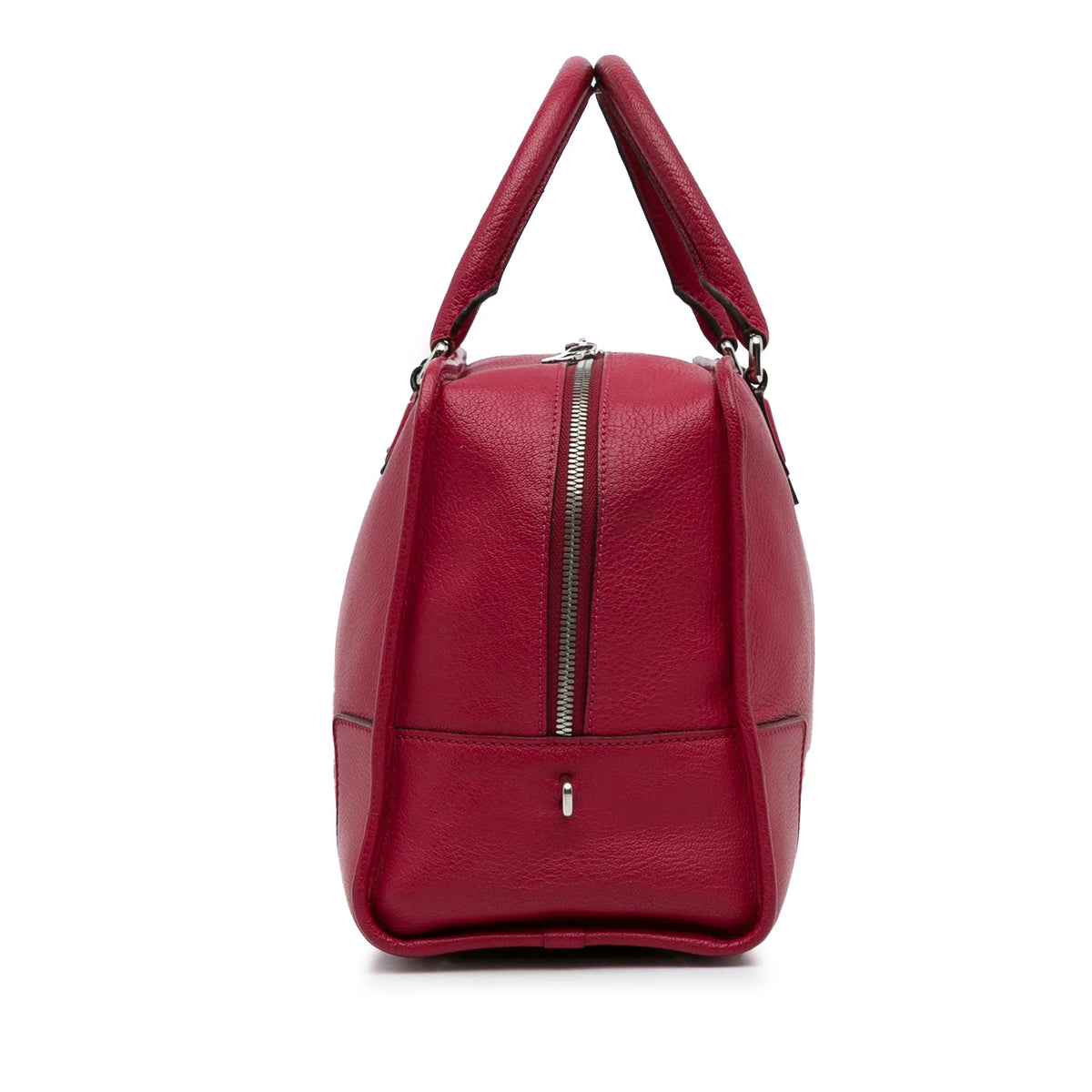 Red Calf Leather Top Handle Handbag F7371