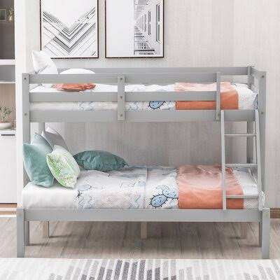 Gray Twin Over Full Bunk Bed Frame R59793