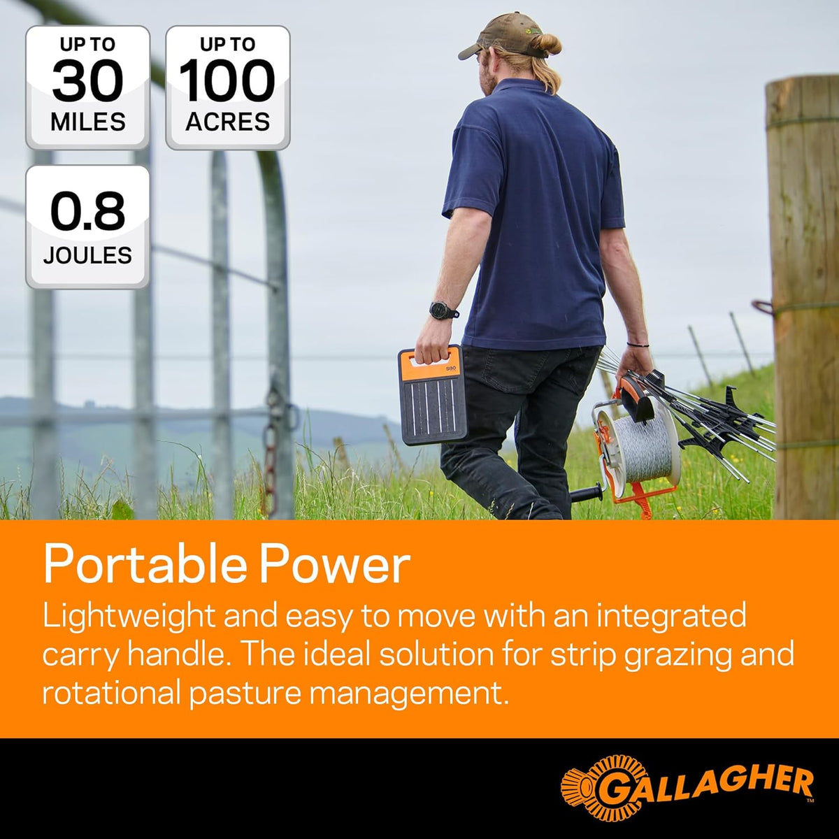 Solar Electric Fence Charger 0.8 Joule K13736