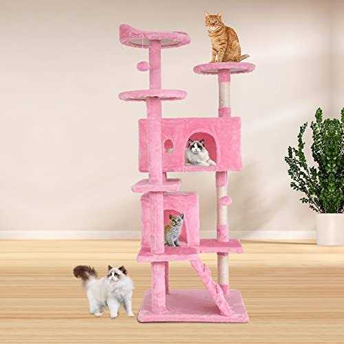 54in Cat Tree Tower with Scratching Posts F7158