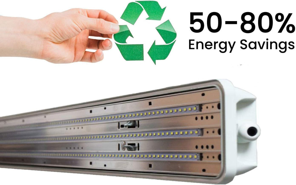4FT Waterproof LED Vapor Tight Lights 6500K IP65 4-Pack F1185