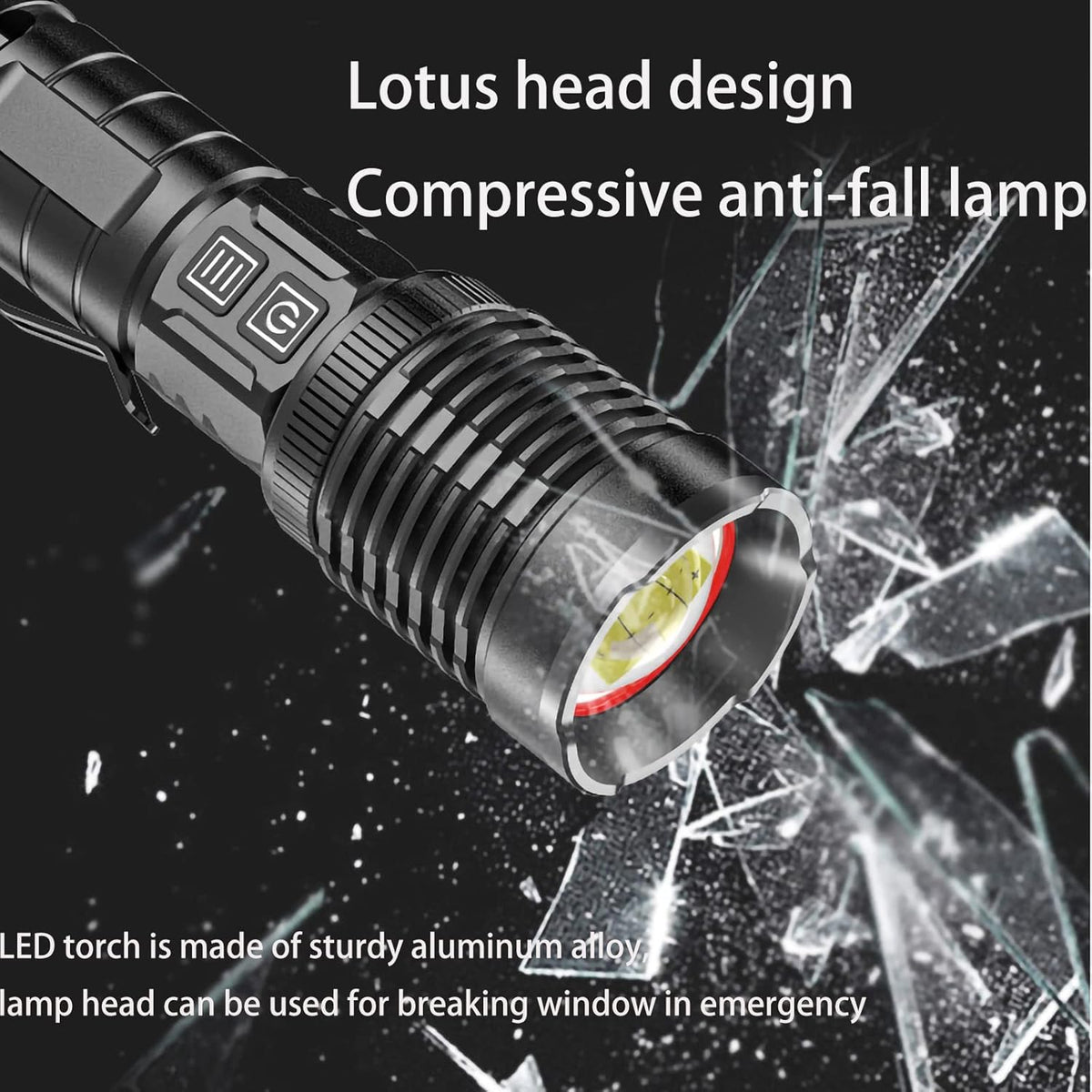 30000 Lumens Rechargeable LED Flashlight F5551