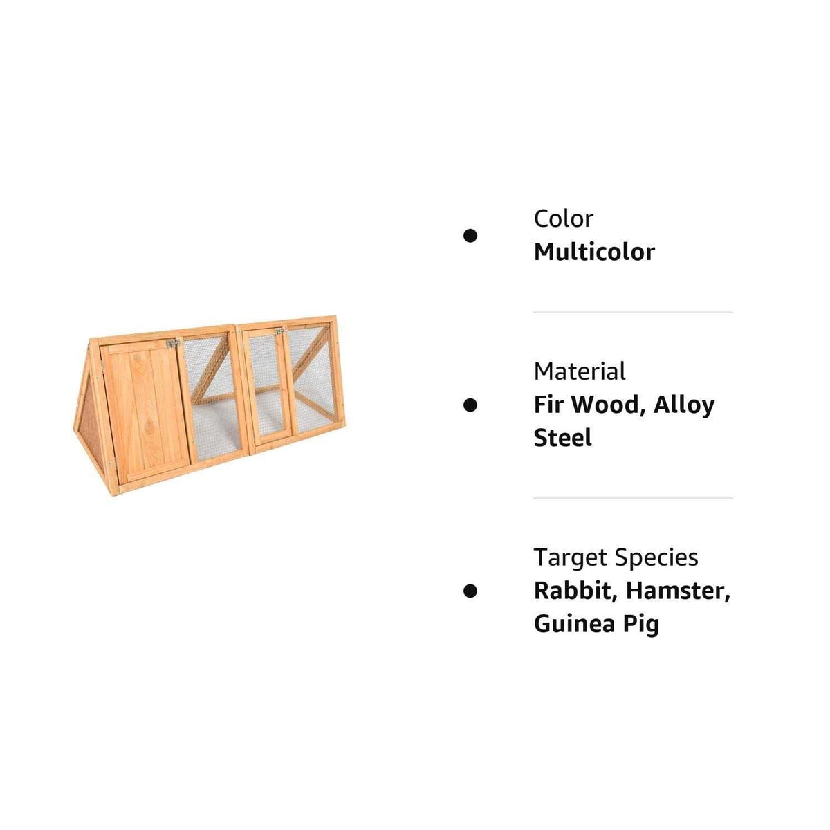 Wooden A-Frame Rabbit Hutch Chicken Coop F3532