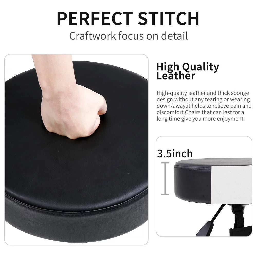 Adjustable Rolling Stool with Storage Bag & Wheels H989