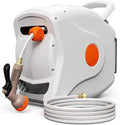100 FT 1/2 inch Retractable Hose Reel with 8 Patterns Nozzles F50990
