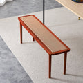 Solid Wood Rattan Woven Bench Q932