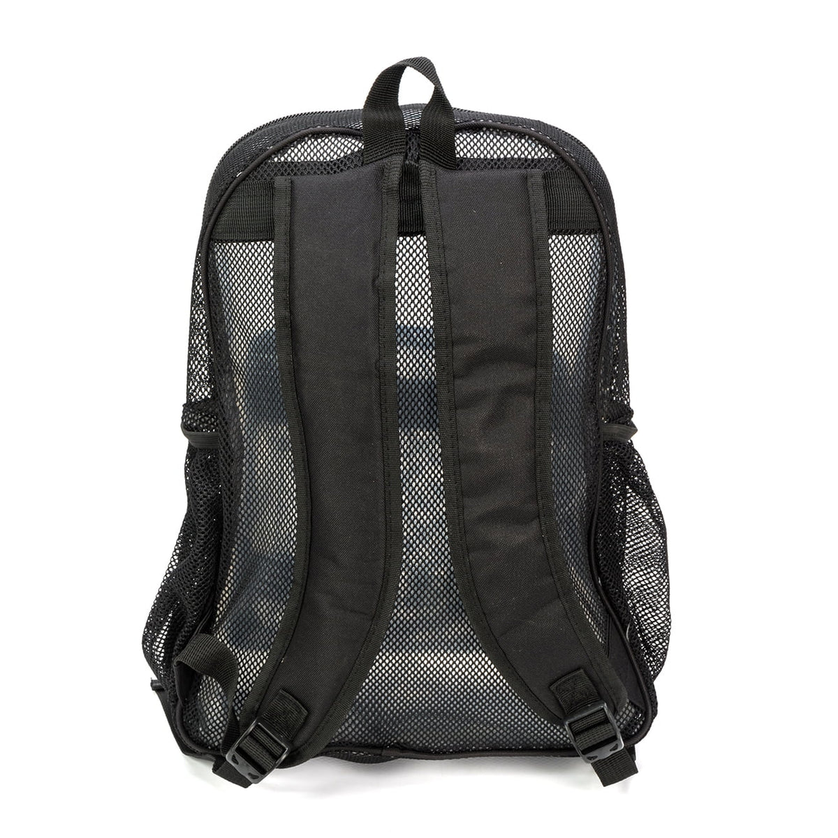 Black Mesh See Through School Backpack W1562