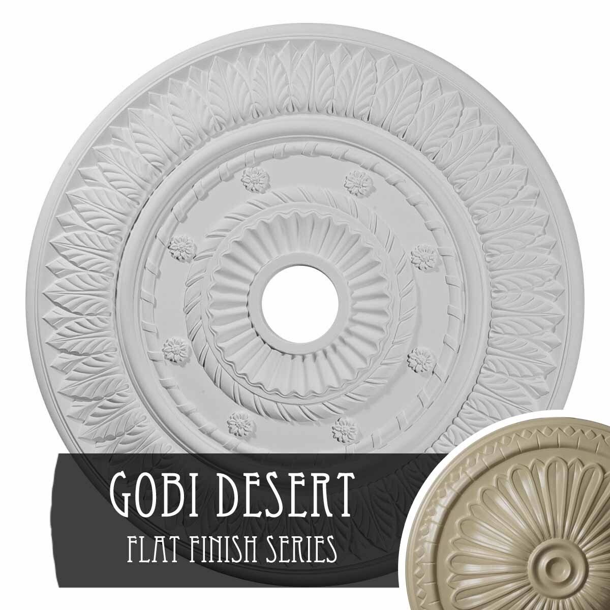 Leaf Ceiling Medallion Hand-Painted Gobi Desert L5928