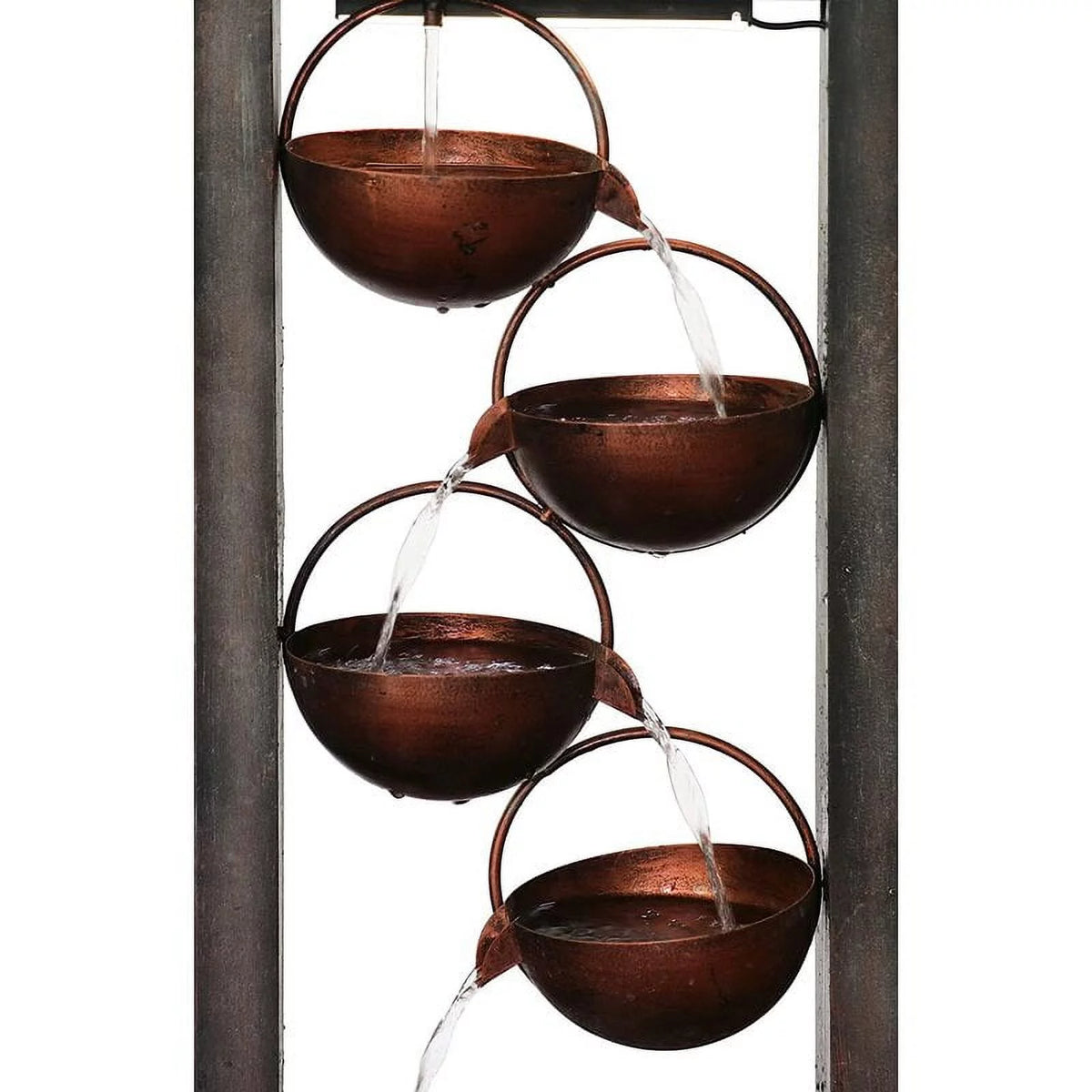 4-Tier Polyresin Floor Standing Water Fountain with LED Lighting G9825