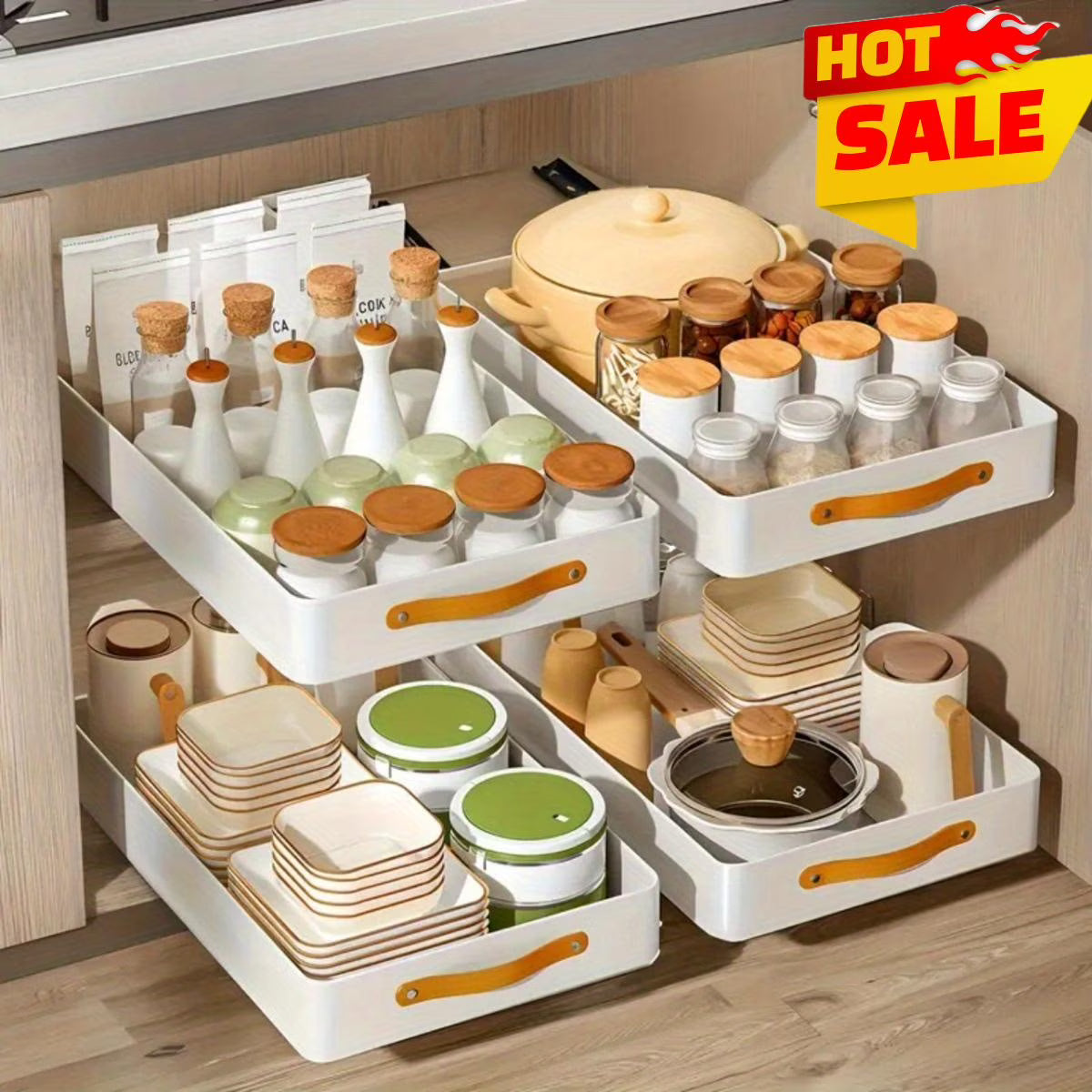 Heavy Duty Pull Out Cabinet Organizer Drawer Storage Shelf W608837