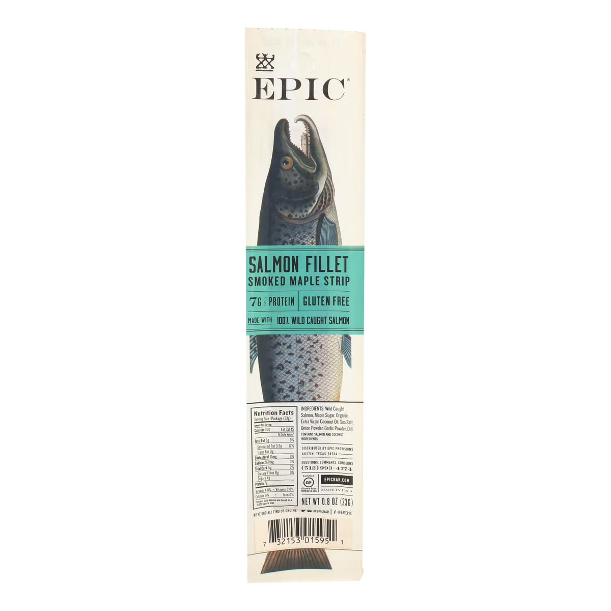 Smoked Maple Salmon Fillet - Case of 20 - .8 oz. K400