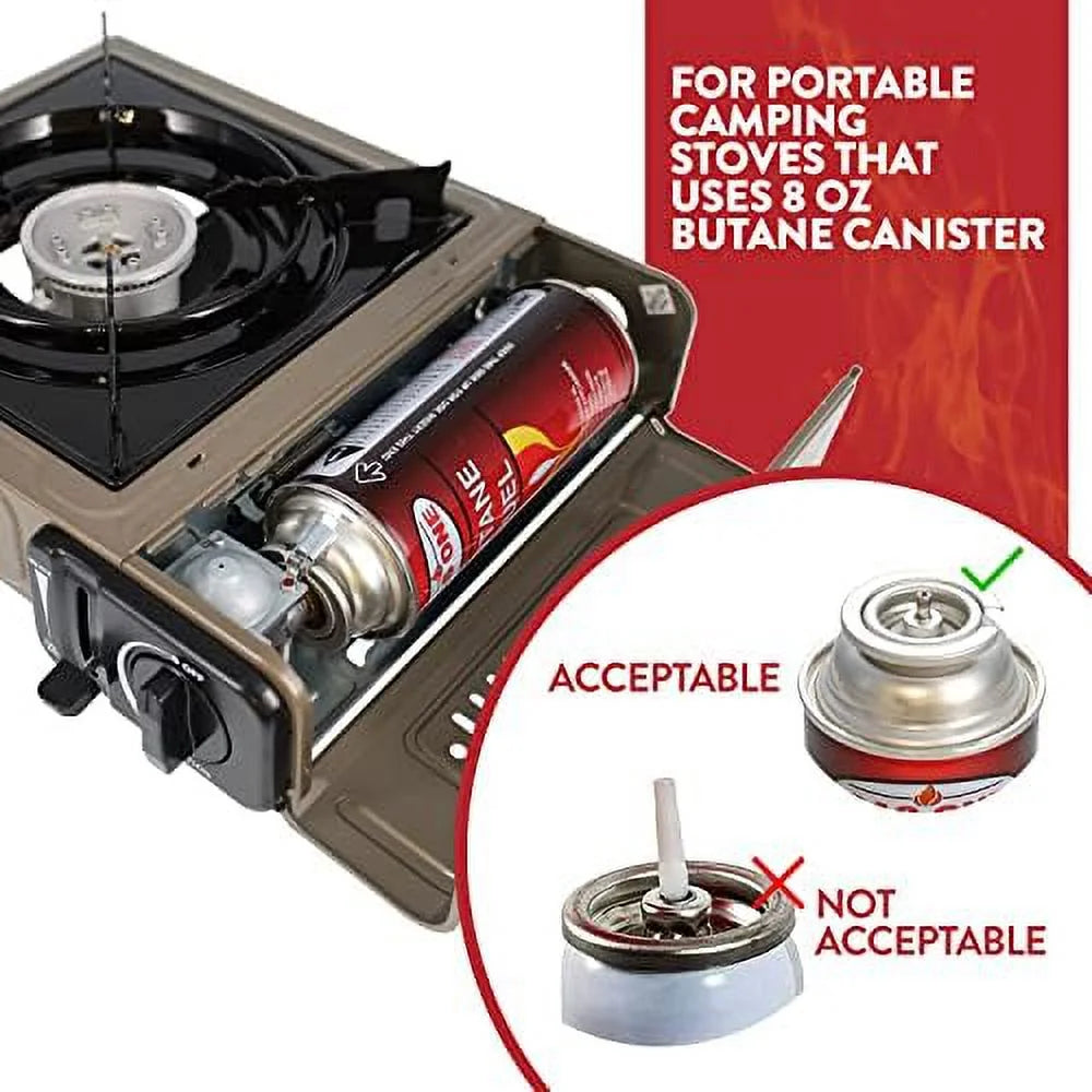 8Oz Camping Fuel Canisters for Portable Gas Stoves L70218