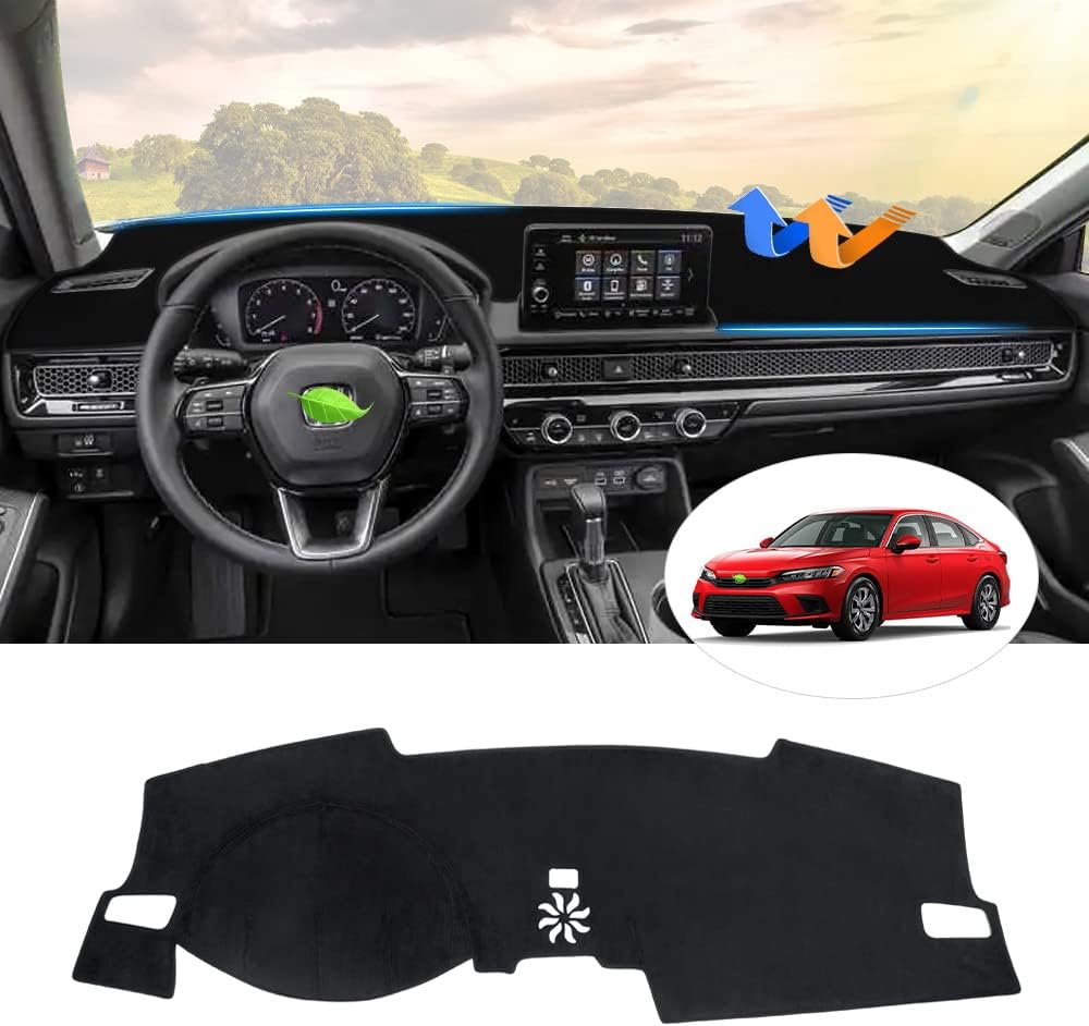 Custom Fit Flannel Dashboard Cover Mat for Honda Civic 2022 2023 X6053