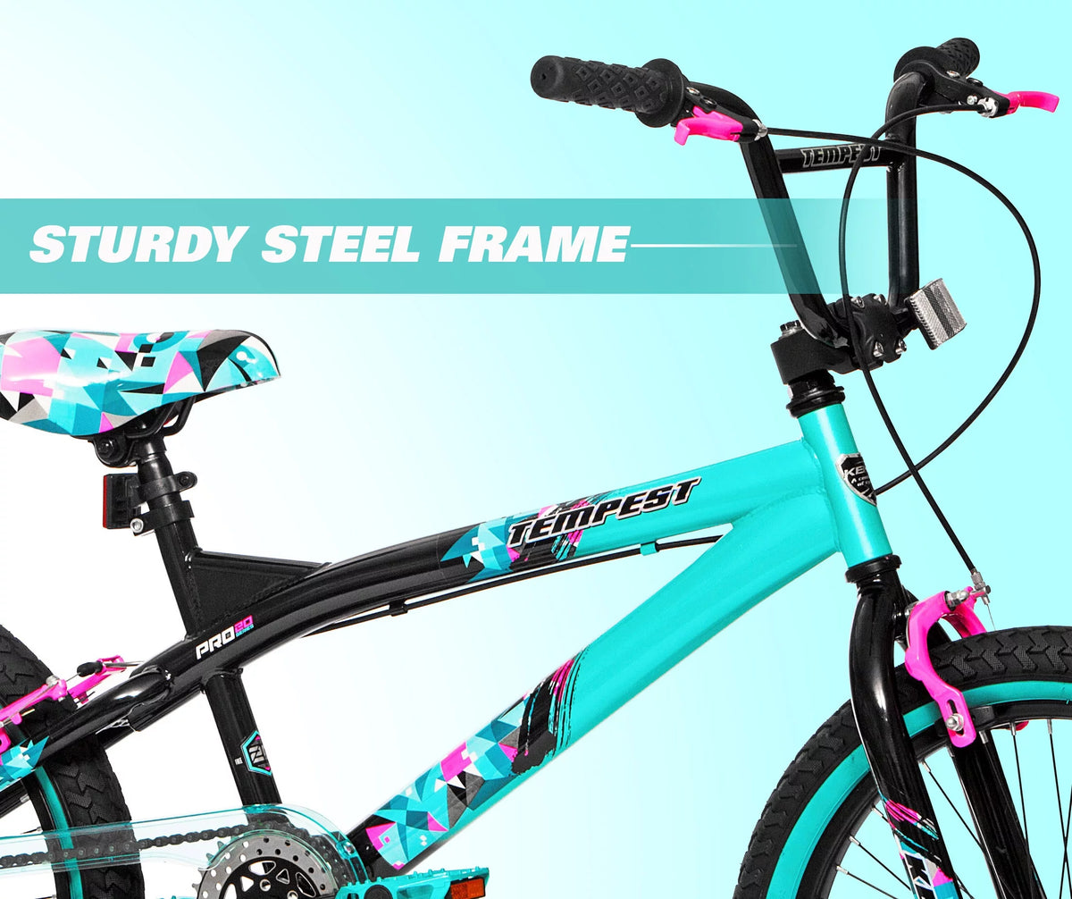 20 Girl's Black Aqua Bicycles T849594