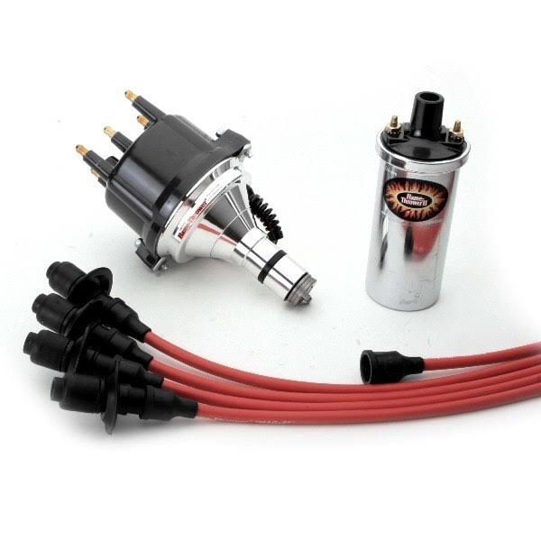 Red Wires VW Ignition Kit with Billet Distributor and Coil D5689
