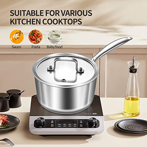 Tri-Ply Stainless Steel 3 QT Saucepan with Steamer Set W585426