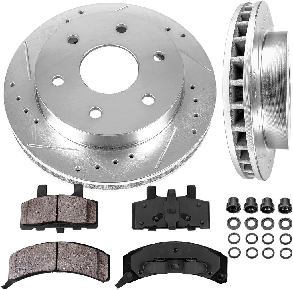 FRONT 295mm 6 Lug Rotors + Brake Pads + Clips P517997