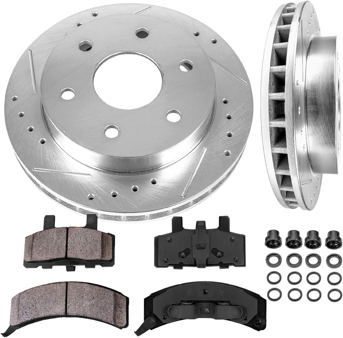 FRONT 295mm 6 Lug Rotors + Brake Pads + Clips P517997