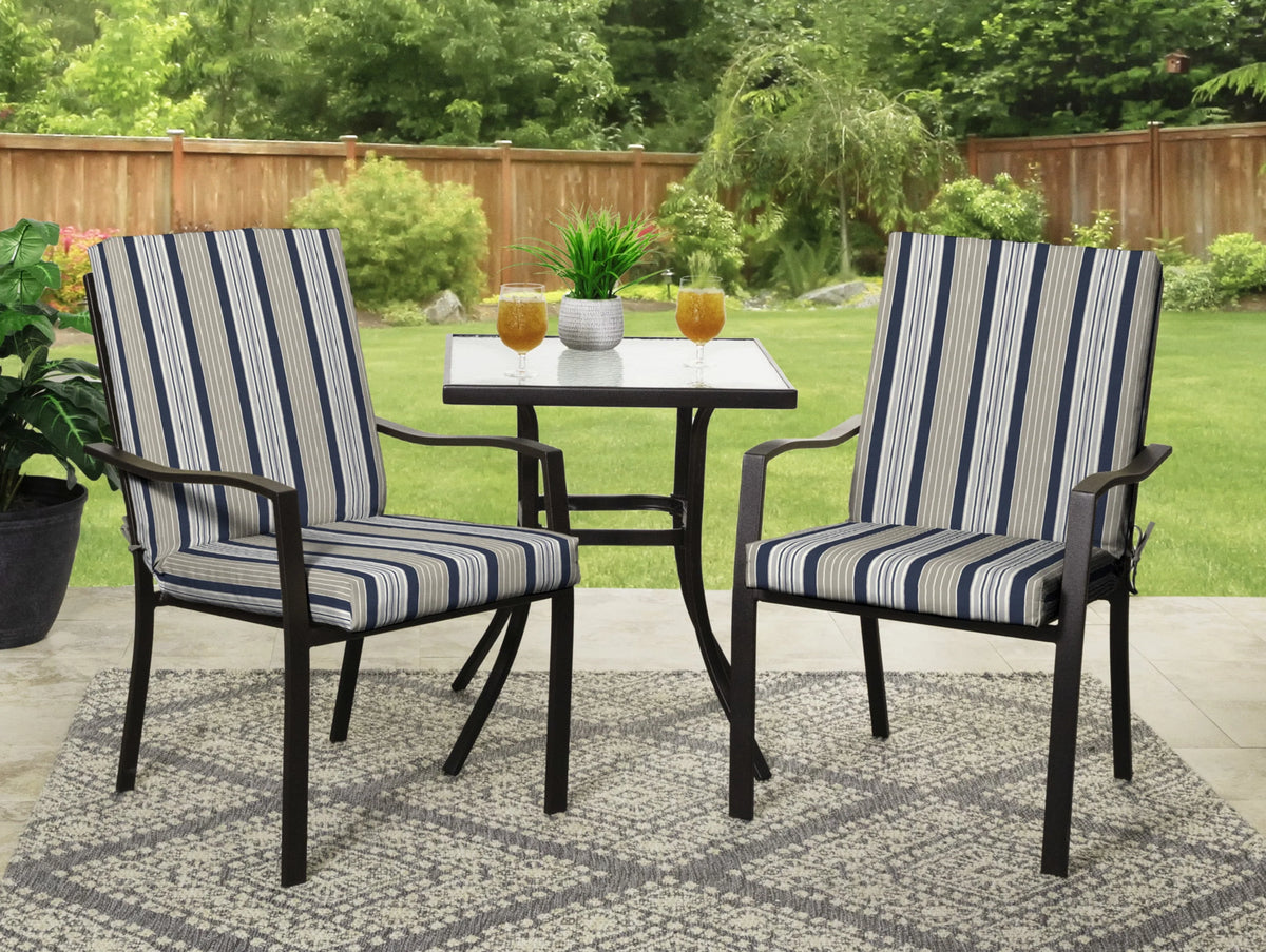 Multi-color Stripe Patio Chair Cushion S45696